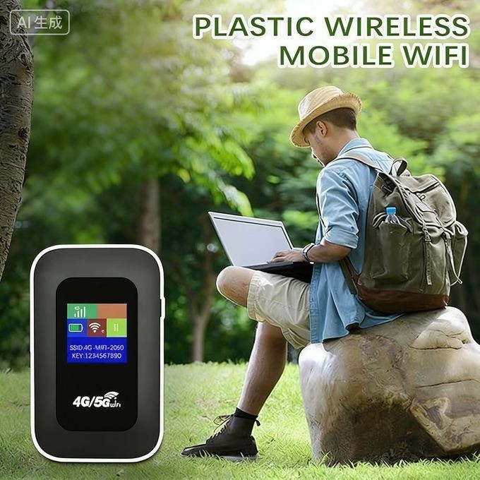 Generic 150Mbps 4G/5G LTE WiFi MiFi - Écran couleur portable avec slot SIM, Plug-and-Play 2100mAh - Blanc - image 4