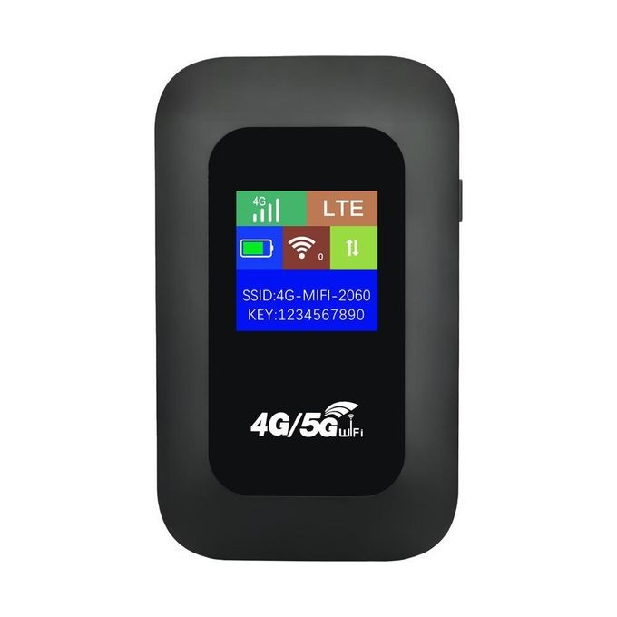 Generic 150Mbps 4G/5G LTE WiFi MiFi - Écran couleur portable avec slot SIM, Plug-and-Play 2100mAh - Blanc - image 3